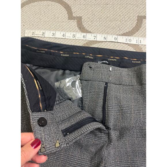 Express Editor Glen Plaid bootcut trouser pants, size 8, NWOT - Picture 3 of 15